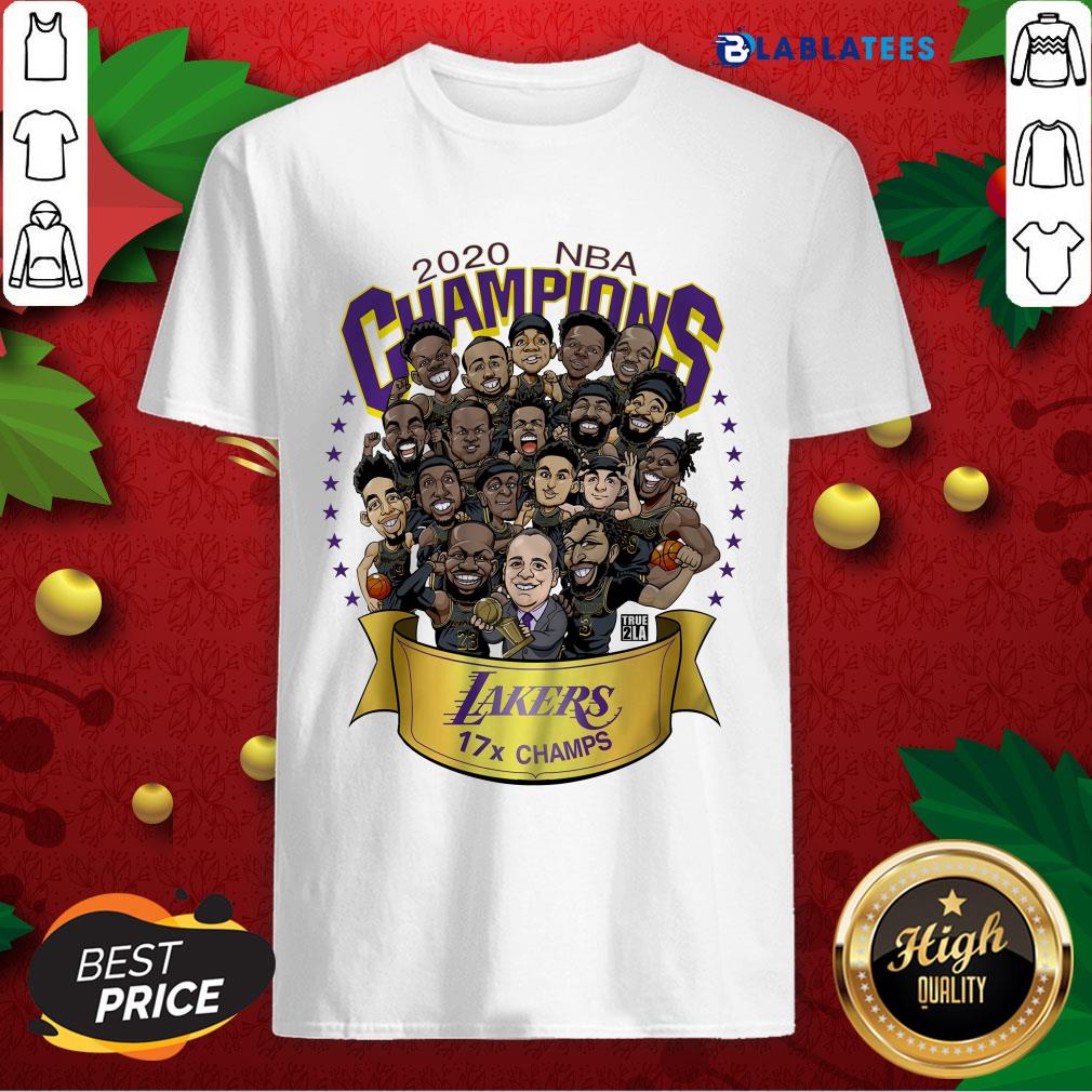 Top 2020 NBA Champions Los Angeles Lakers 17 Champs Cartoon Shirt