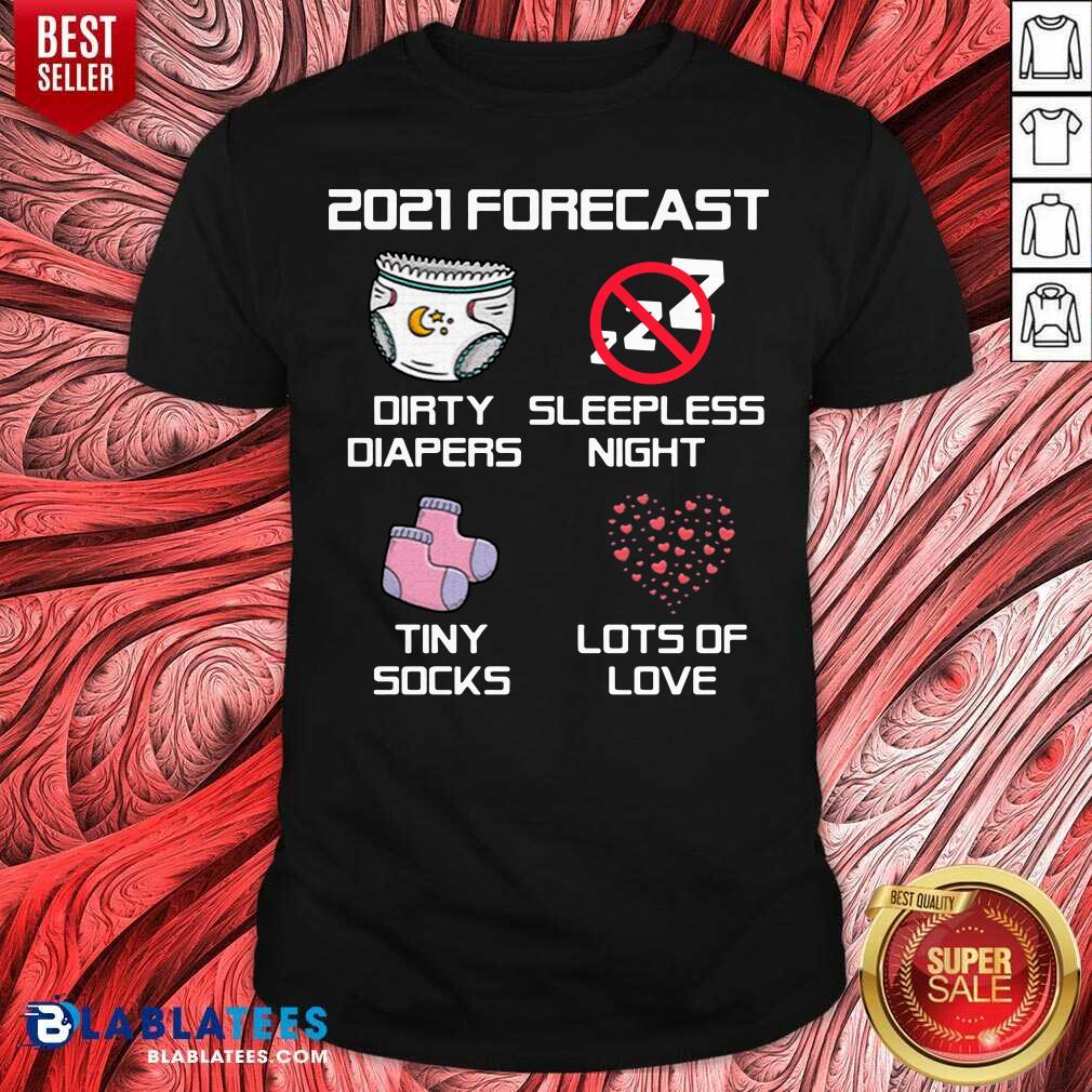Top 2021 Forecast Baby Expecting Pregnancy Announcement Shirt