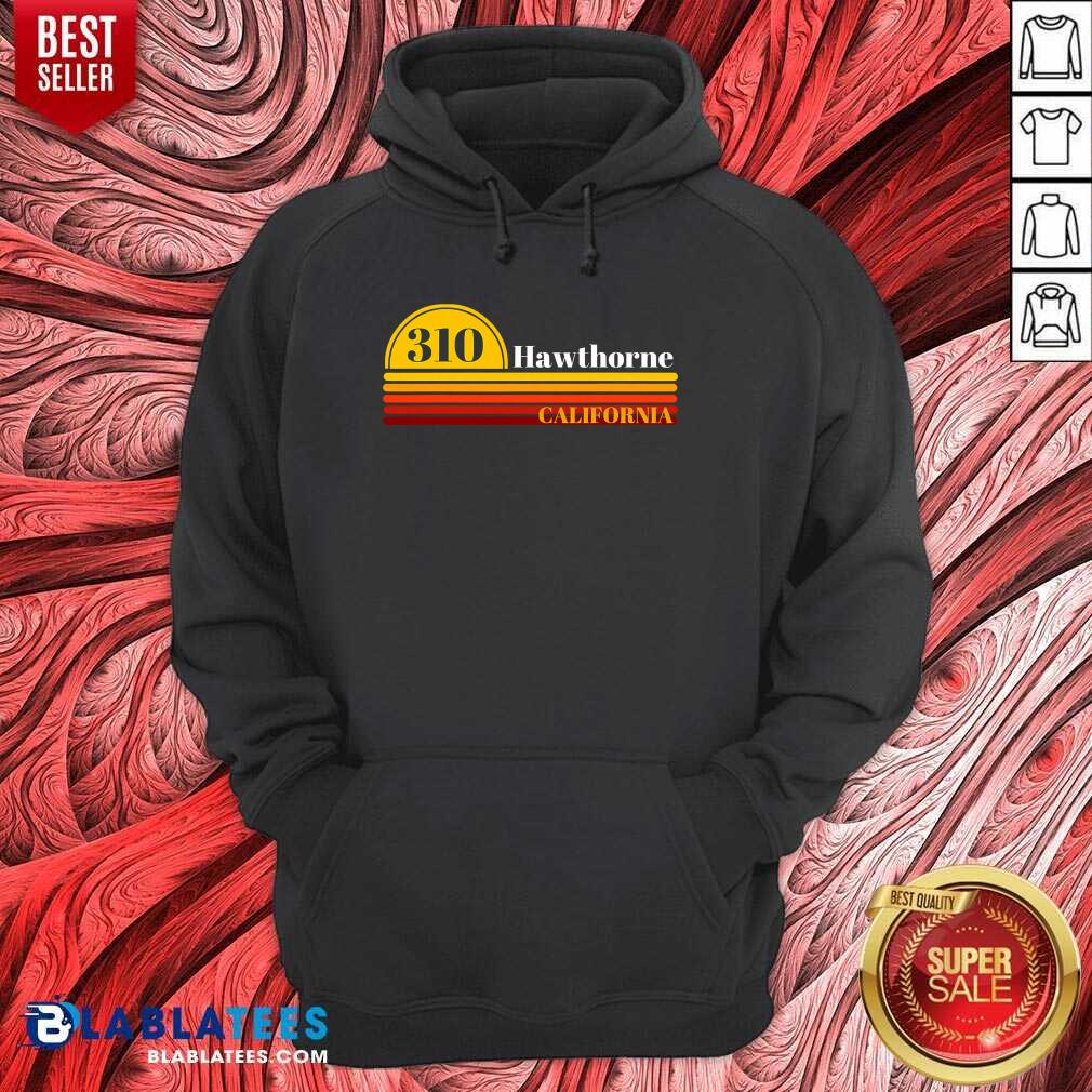 Top 310 Hawthorne California Vintage Sunset With Area Code Shirt - Image 2