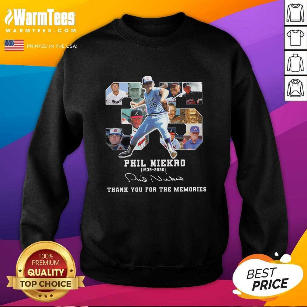 Top 35 Phil Niekro 1939 2020 Signature Thank You For The Memories Shirt - Image 4