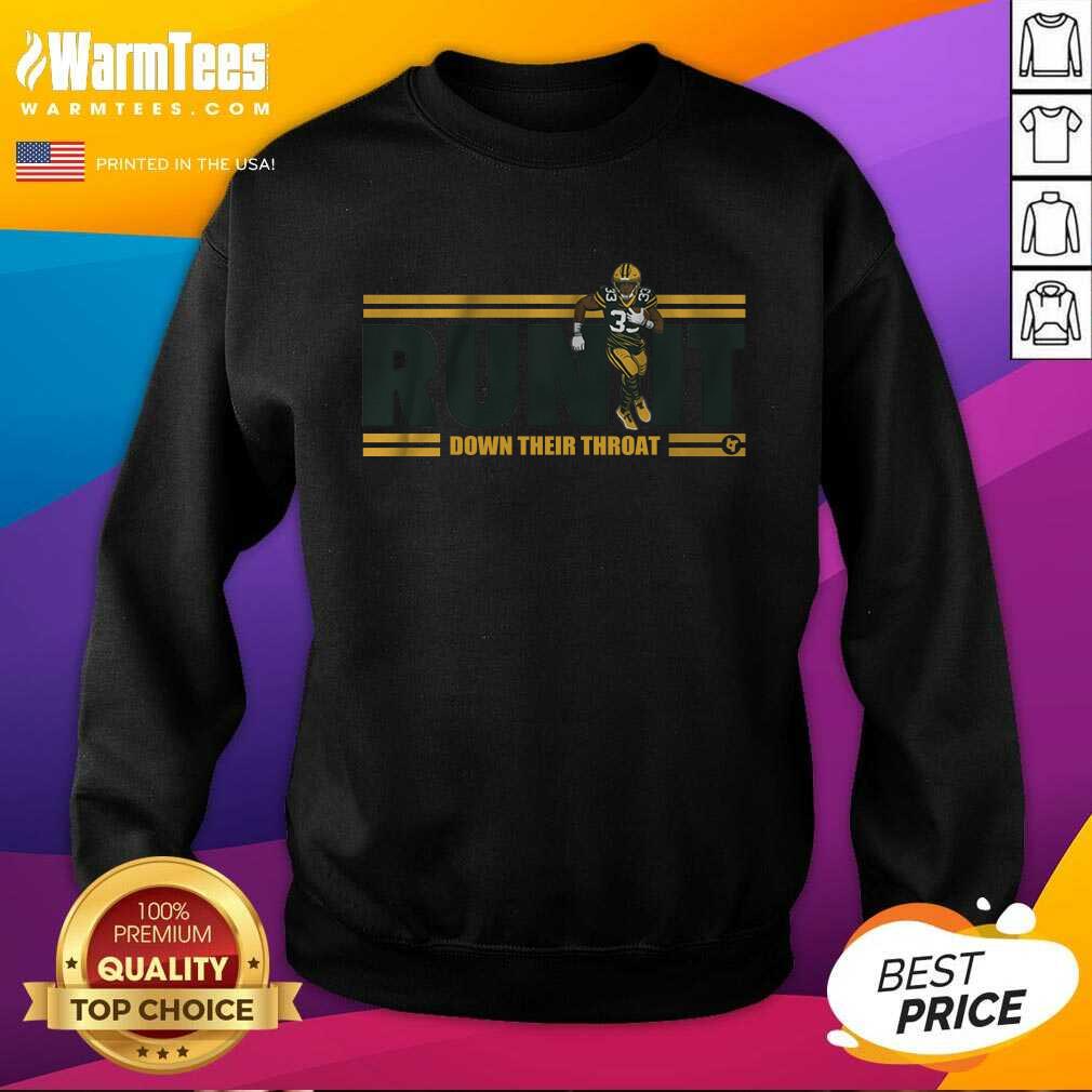 Top Aaron Jones Run It Down Their Throat Apparel Shirt - Image 4