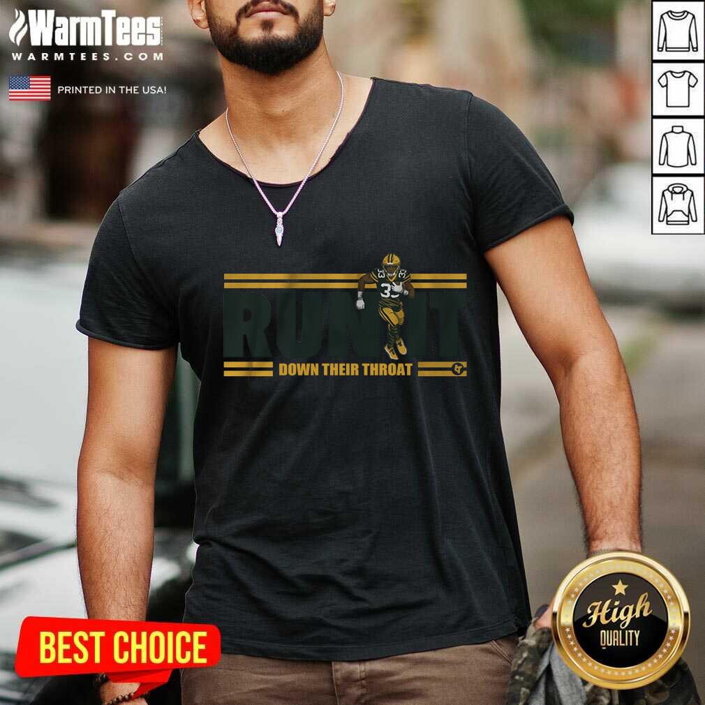 Top Aaron Jones Run It Down Their Throat Apparel Shirt - Image 5