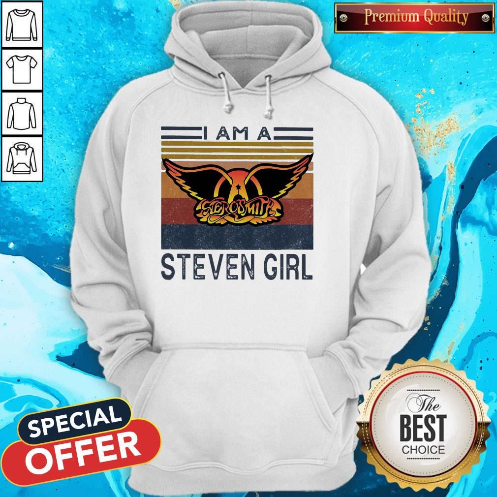 Top Aerosmith I Am A Steven Girl Vintage Retro Shirt - Image 5