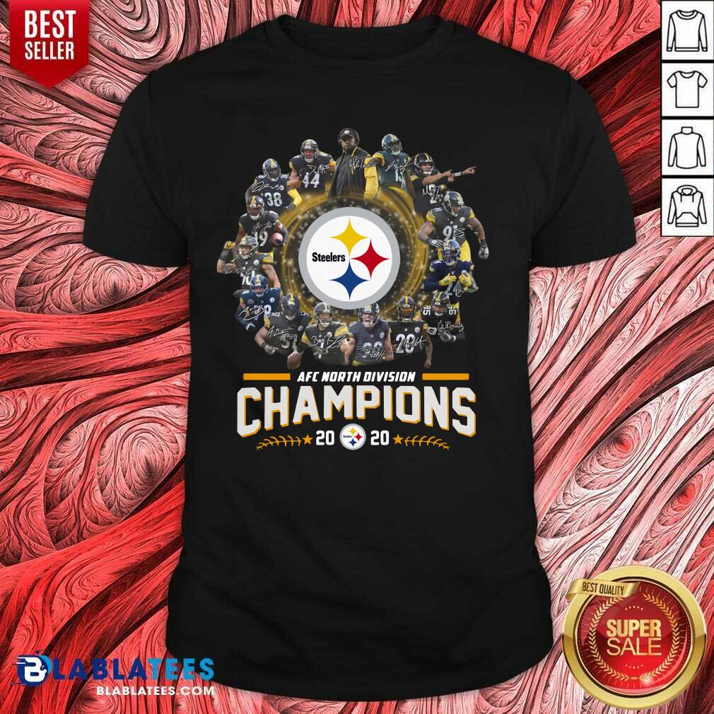 Top AFC North Division Champions 2020 Pittsburgh Steelers Signatures Shirt