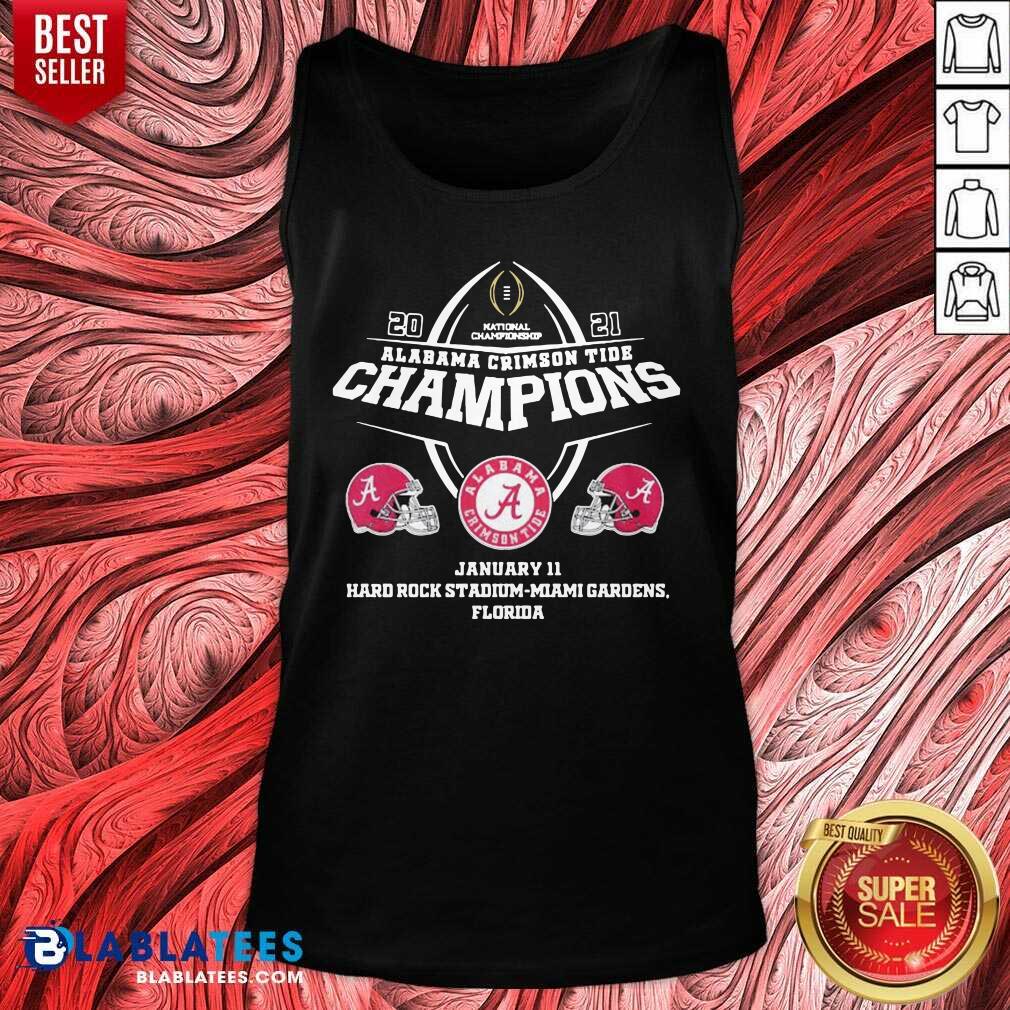 Top Alabama Crimson Tide Champions January 11 Hard Rock Stadium Miami Gardens Florida Shirt - Image 3