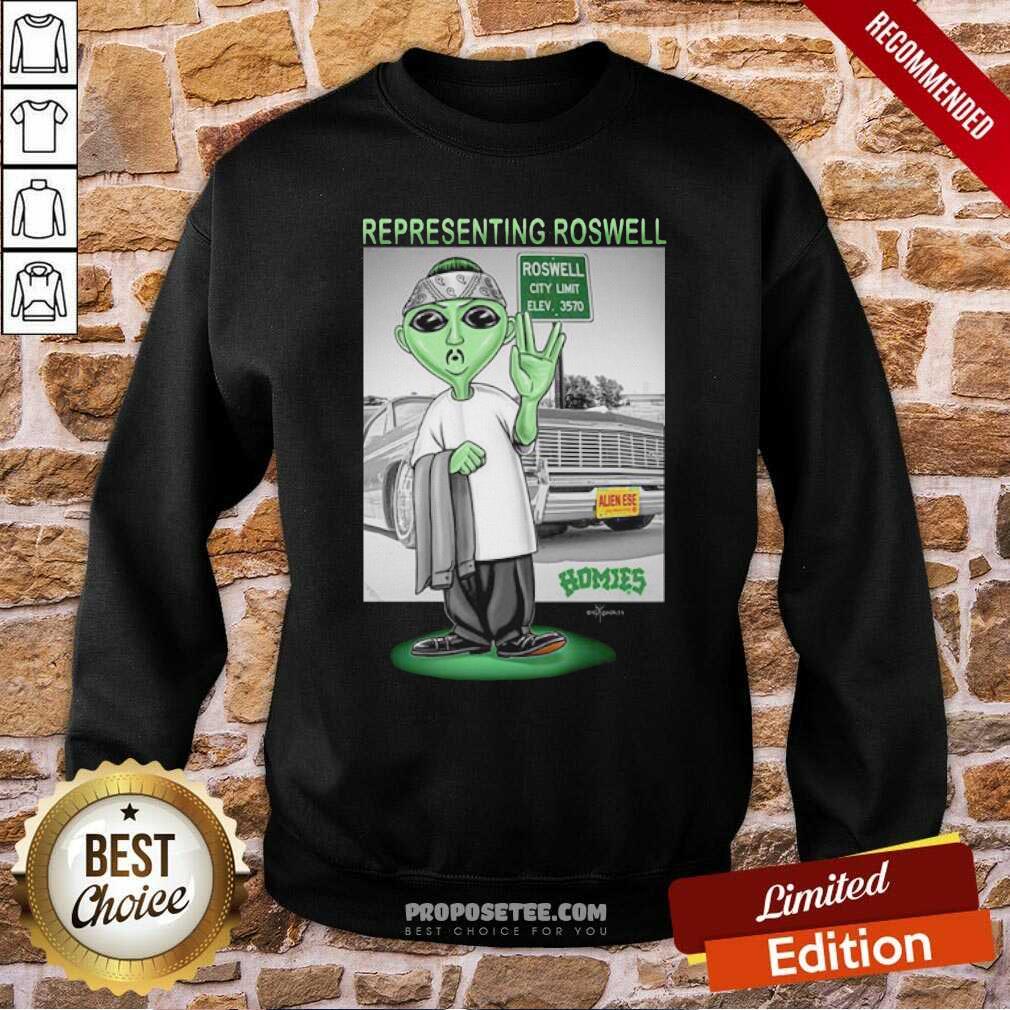 Top Aliens Representing Roswell Homies Shirt - Image 5