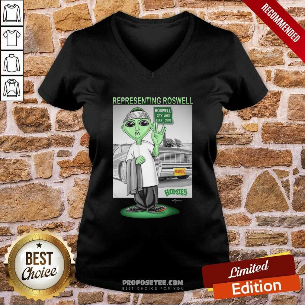 Top Aliens Representing Roswell Homies Shirt - Image 3