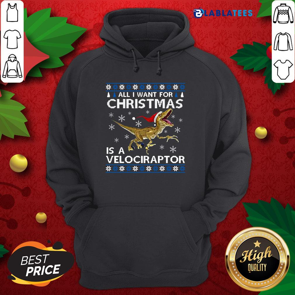 Top All I Want For Christmas Is A Velociraptor Dinosaur Shirt - Image 2
