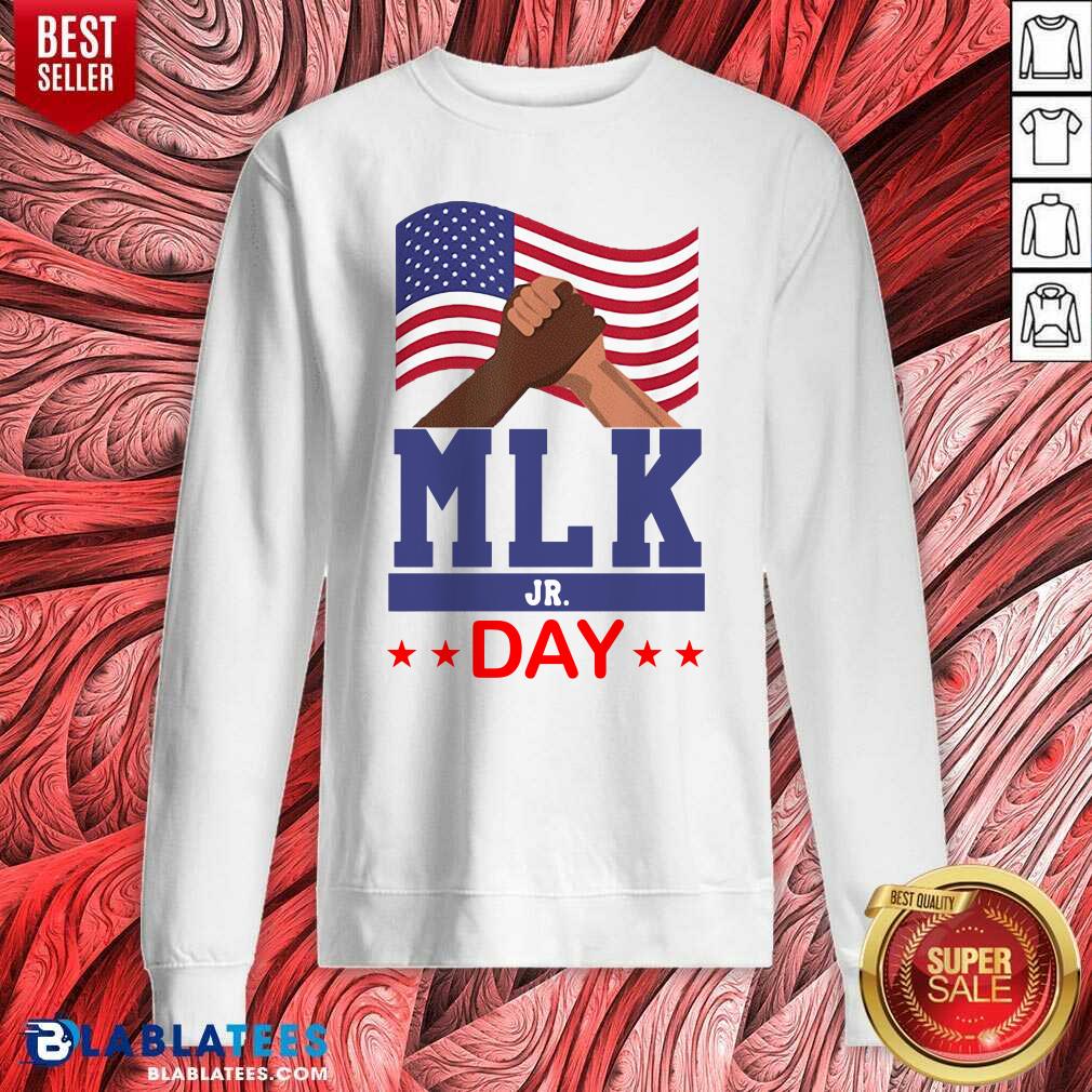Top American Flag Martin Luther King Jr Day MLK Fist Freedom Shirt - Image 4