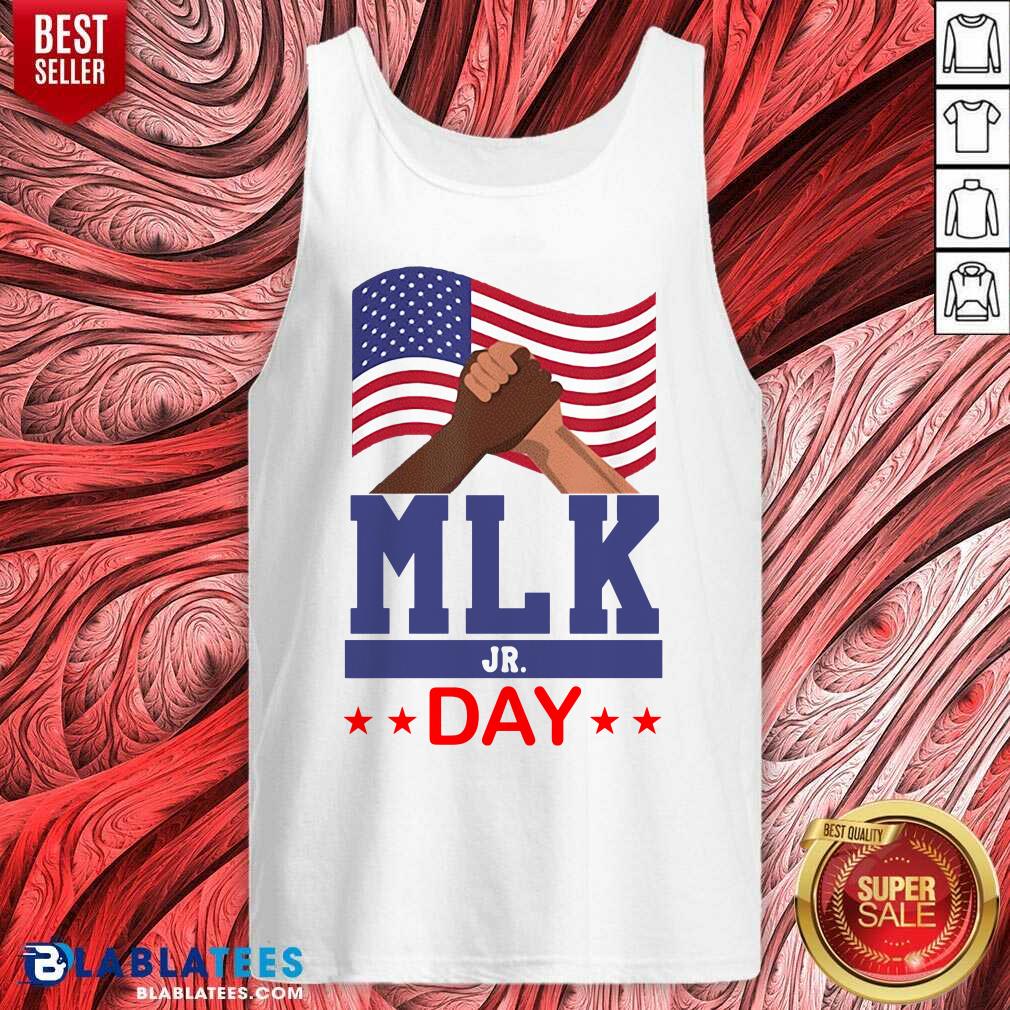 Top American Flag Martin Luther King Jr Day MLK Fist Freedom Shirt - Image 3