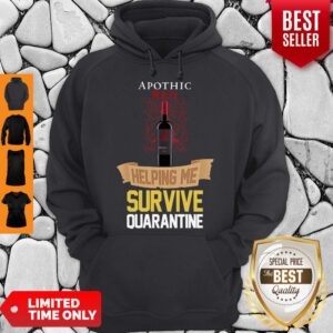 Alternative view of Top Apothic Red Helping Me Survive Quarantine TShirt
