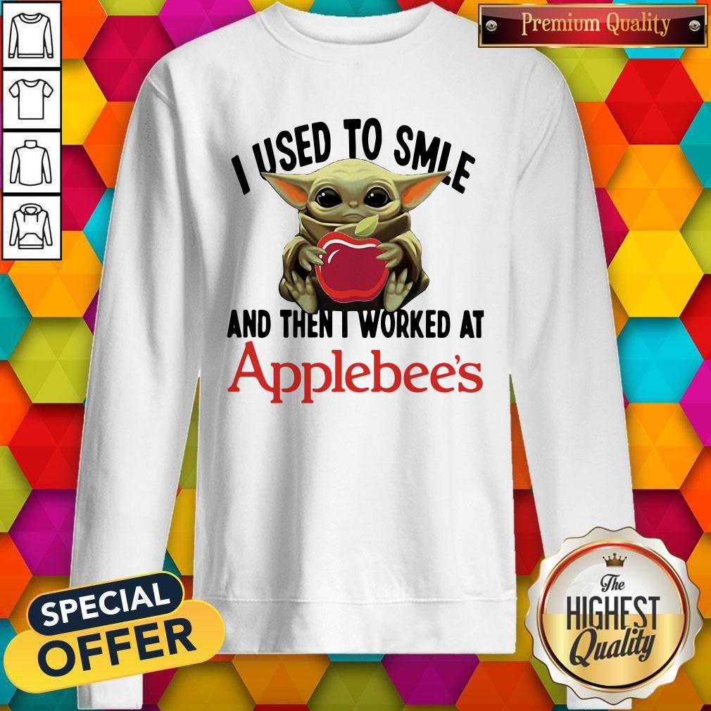 Top Baby Yoda I Used To Smile And Then I Worked At Applebee’s Shirt - Image 2
