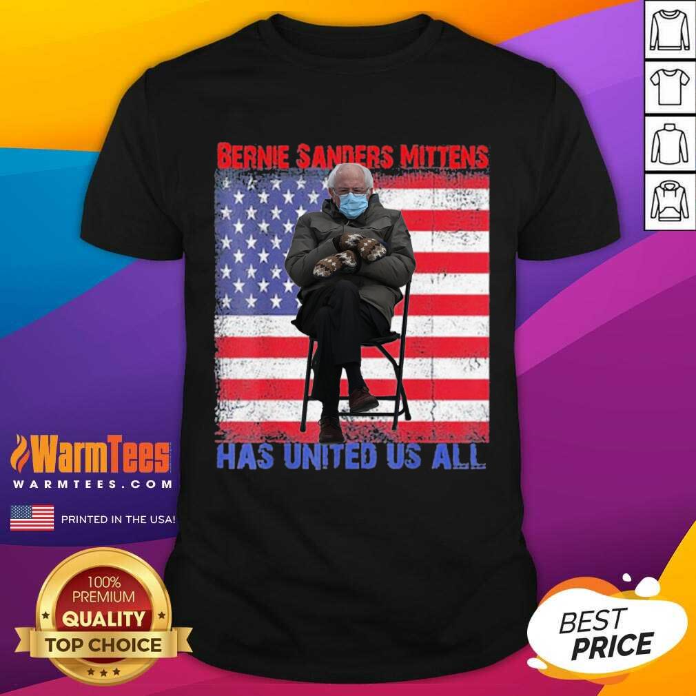 Top Bernie Sanders Mittens Sitting Inauguration Usa Flag Premium Gift Shirt