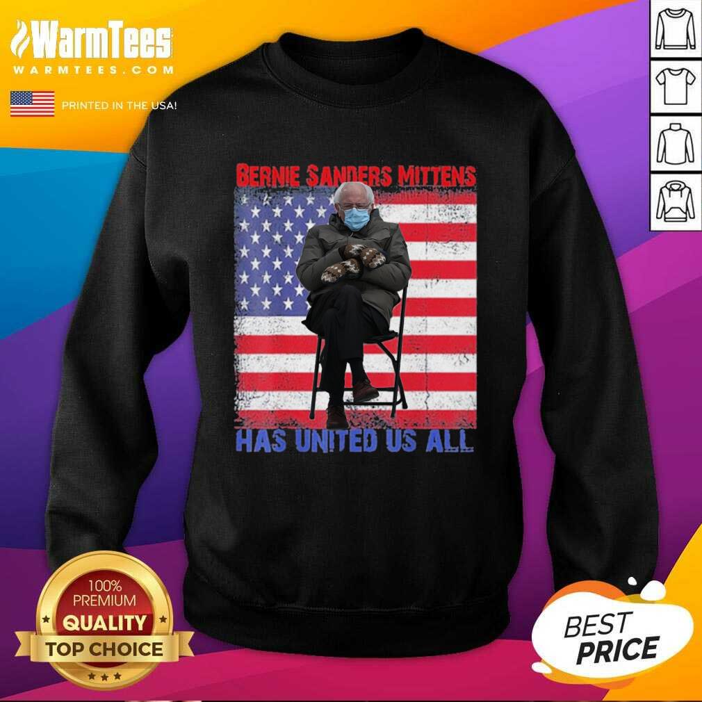 Top Bernie Sanders Mittens Sitting Inauguration Usa Flag Premium Gift Shirt - Image 3