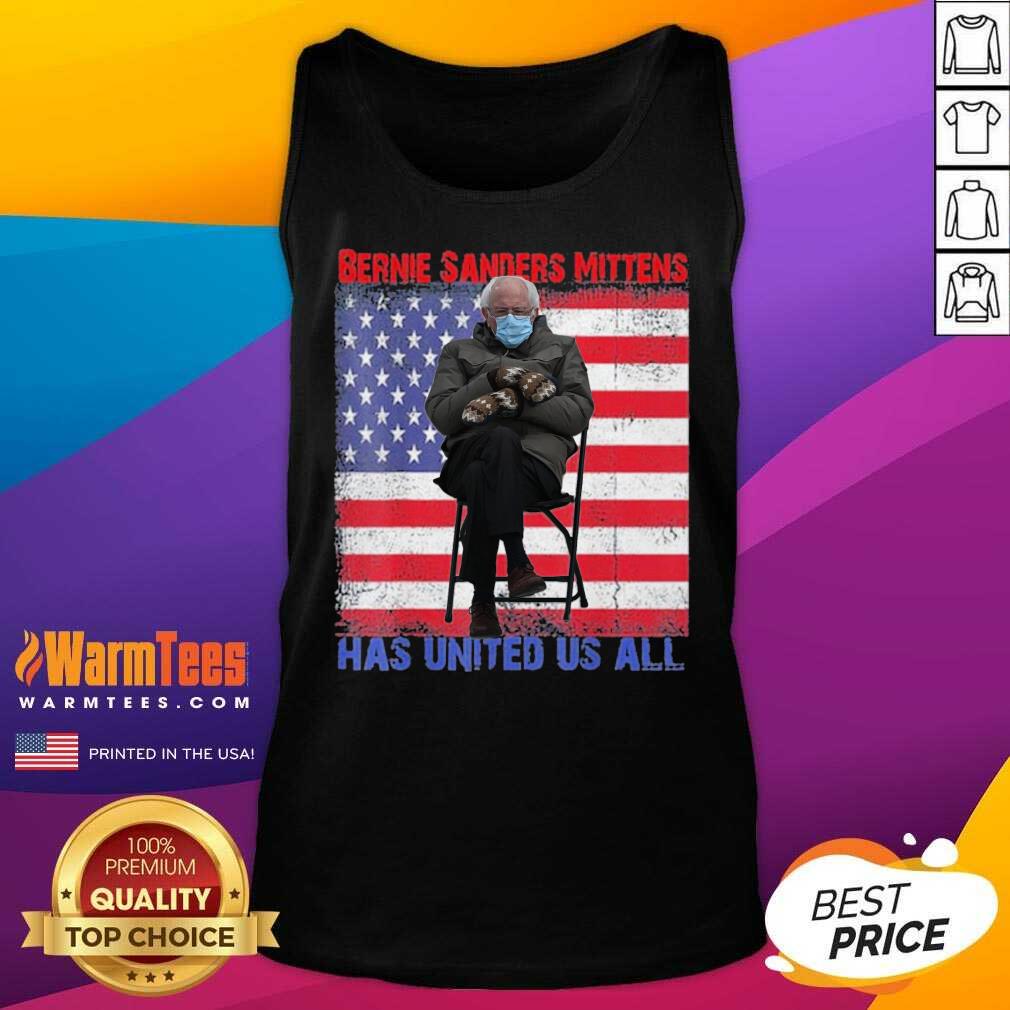 Top Bernie Sanders Mittens Sitting Inauguration Usa Flag Premium Gift Shirt - Image 4