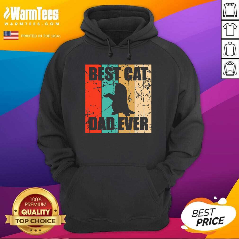 Top Best Cat Dad Ever Vintage Shirt - Image 2