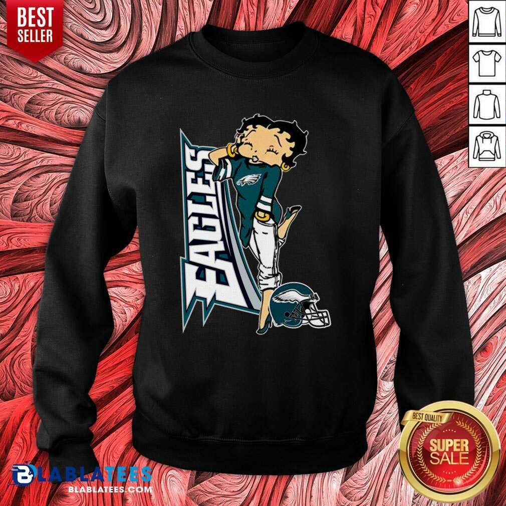 Top Betty Boop Philadelphia Eagles Football Shirt - Image 4