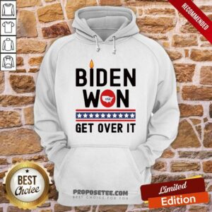 Alternative view of Top Biden Won Get Over It Map Usa Fire Stars Election Shirt