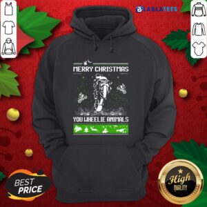 Alternative view of Top Bike Merry Christmas You Wheelie Animals Ugly Shirt