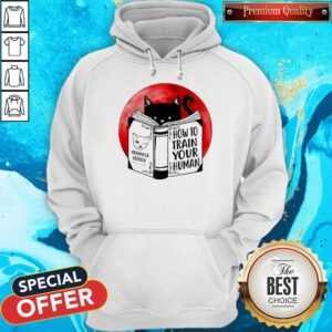 Alternative view of Top Black Cat Advanced Edition How To Train Your Human Moon Shirt