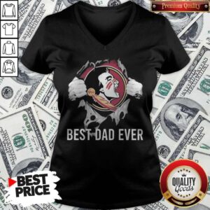 Alternative view of Top Blood Inside Me Florida State Seminoles Football Best Dad Ever Shirt