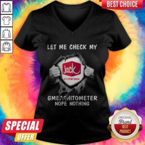 Alternative view of Top Blood Inside Me Let Me Check My Jack In The Box Gmeashitometer Nope Nothing Shirt