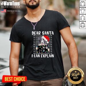 Alternative view of Top Border Collie Dear Santa I Can Explain Christmas Sweater Shirt