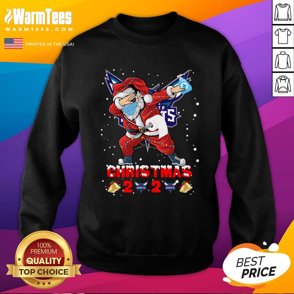 Top Charlotte Hornets Funny Santa Claus Dabbing Christmas 2020 Shirt - Image 4