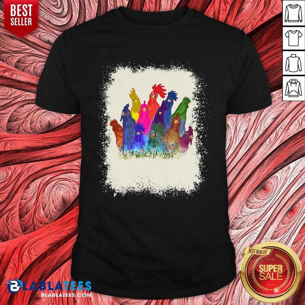 Top Chicken Paint Color Shirt