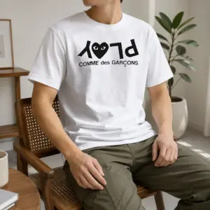 Top Comme Des GarçOns Play Logo Fashion Shirt
