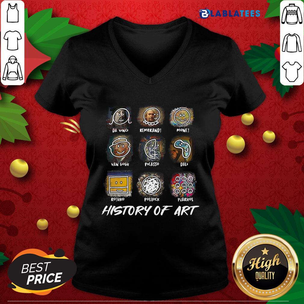 Top Da Vinci Rembrandt Monej Van Gogh Picasso Dali History Of Art Shirt - Image 3