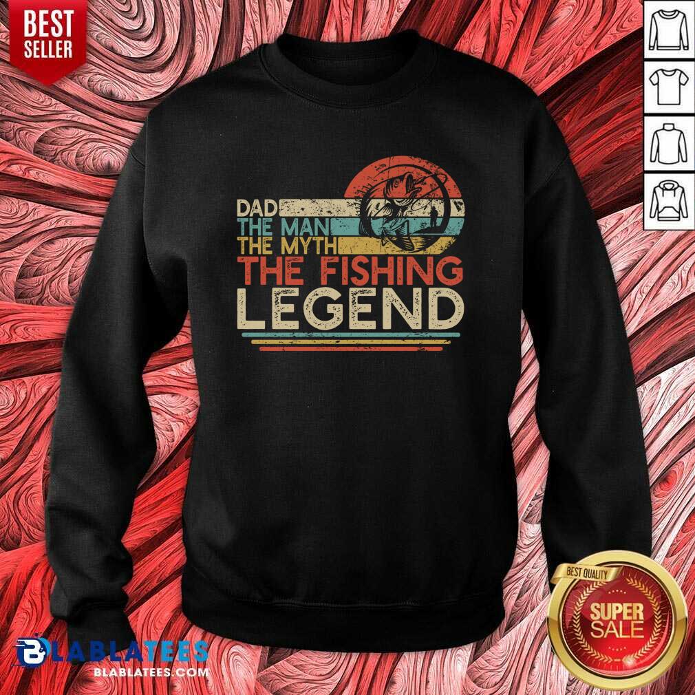 Top Dad The Man The Myth The Fishing Legen Vintage Shirt - Image 4