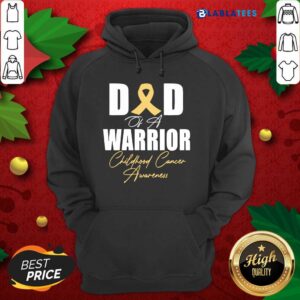 Alternative view of Top Daddy Of A Warrior Childhood Cancer Awareness Shirt