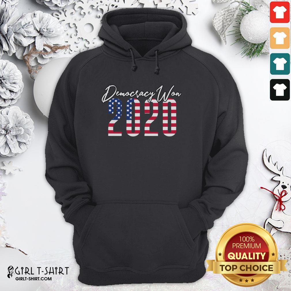 Top Democracy Won 2020 American Flag Shirt - Image 5