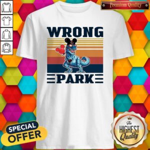 Top Dinosaur T Rex Mickey Wrong Park Vintage Shirt