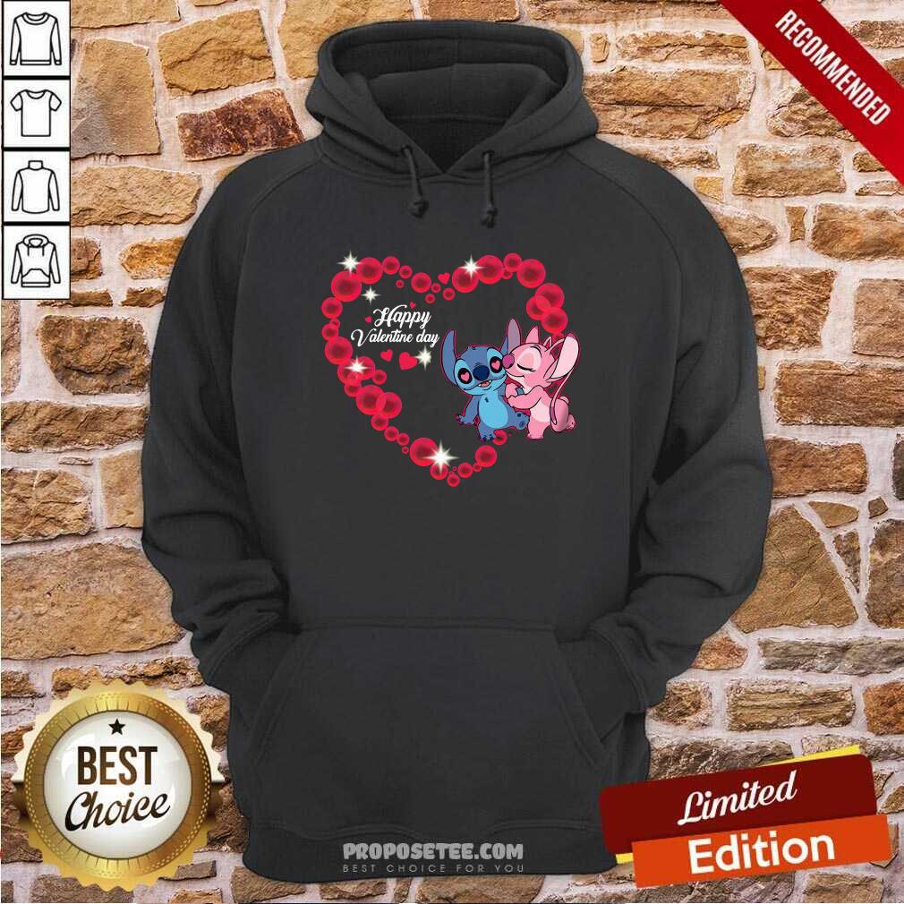 Top Disney Stitch And Lilo Happy Valentine Day Shirt - Image 2