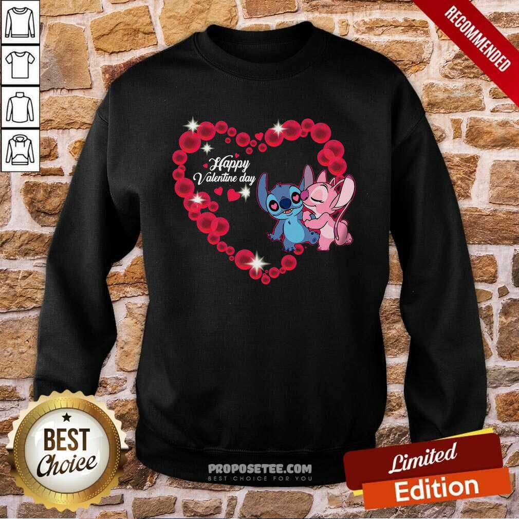 Top Disney Stitch And Lilo Happy Valentine Day Shirt - Image 5