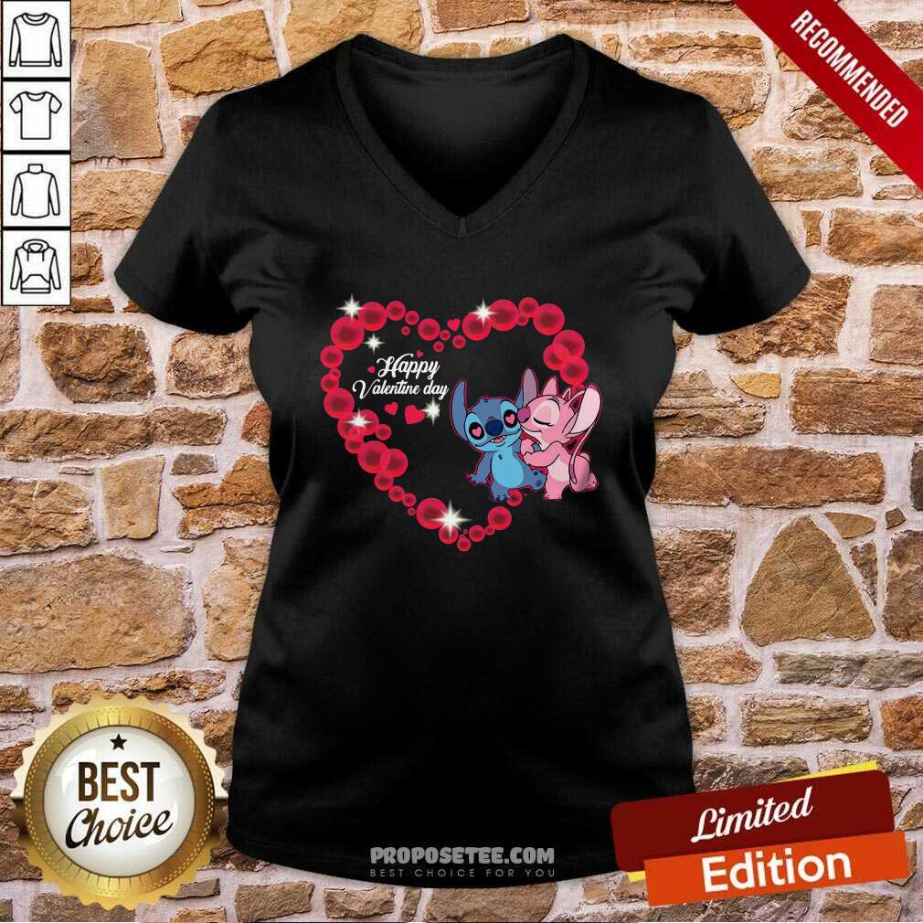Top Disney Stitch And Lilo Happy Valentine Day Shirt - Image 4
