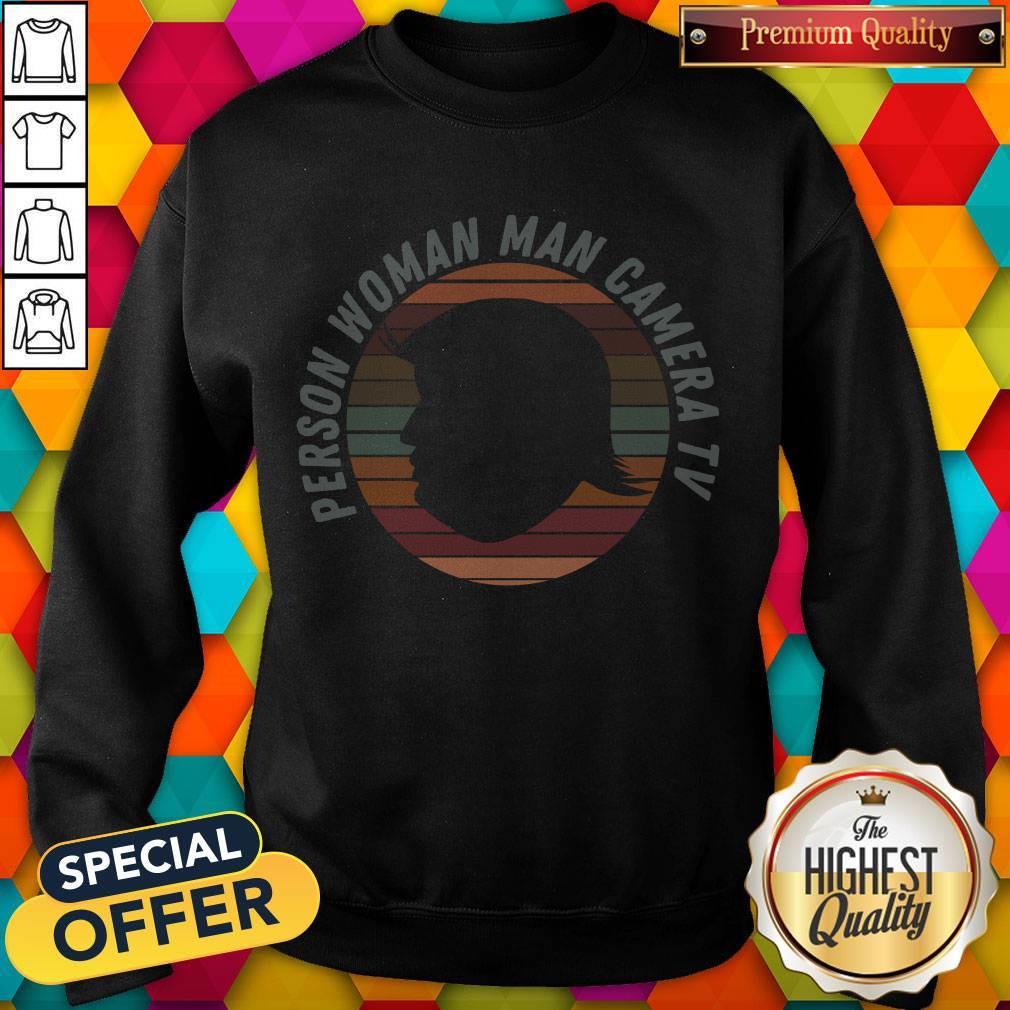 Top Donald Trump Person Woman Man Camera Tv Vintage Shirt - Image 4