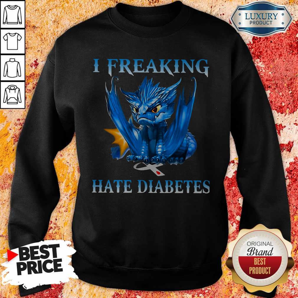 Top Dragon I Freaking Hate Diabetes Shirt - Image 4