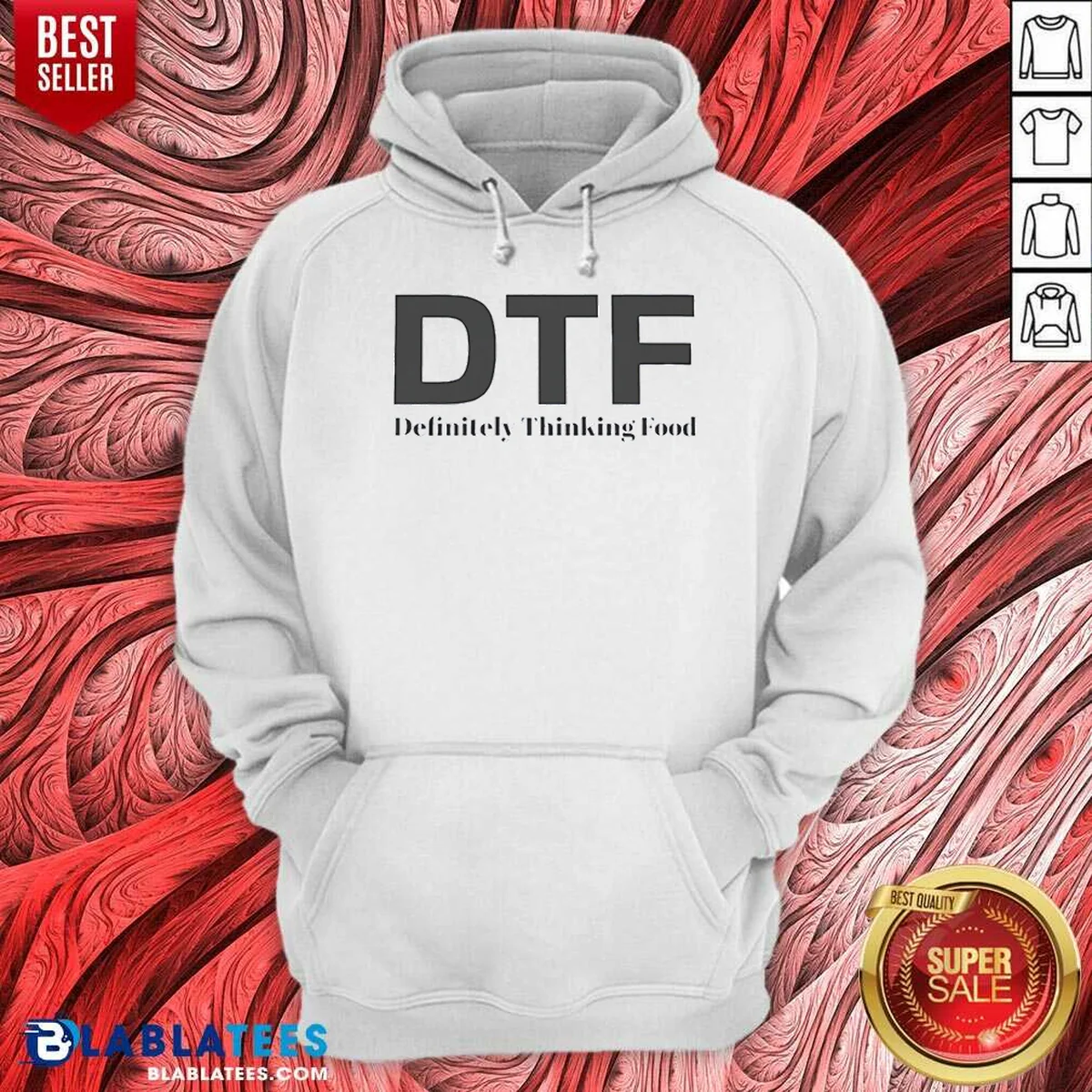 Top DTF Definitely Thinking Food Foodie Shirt - Image 3