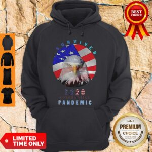 Alternative view of Top Eagle American Flag Survived 2020 Corona Virus Pandemic Shirt