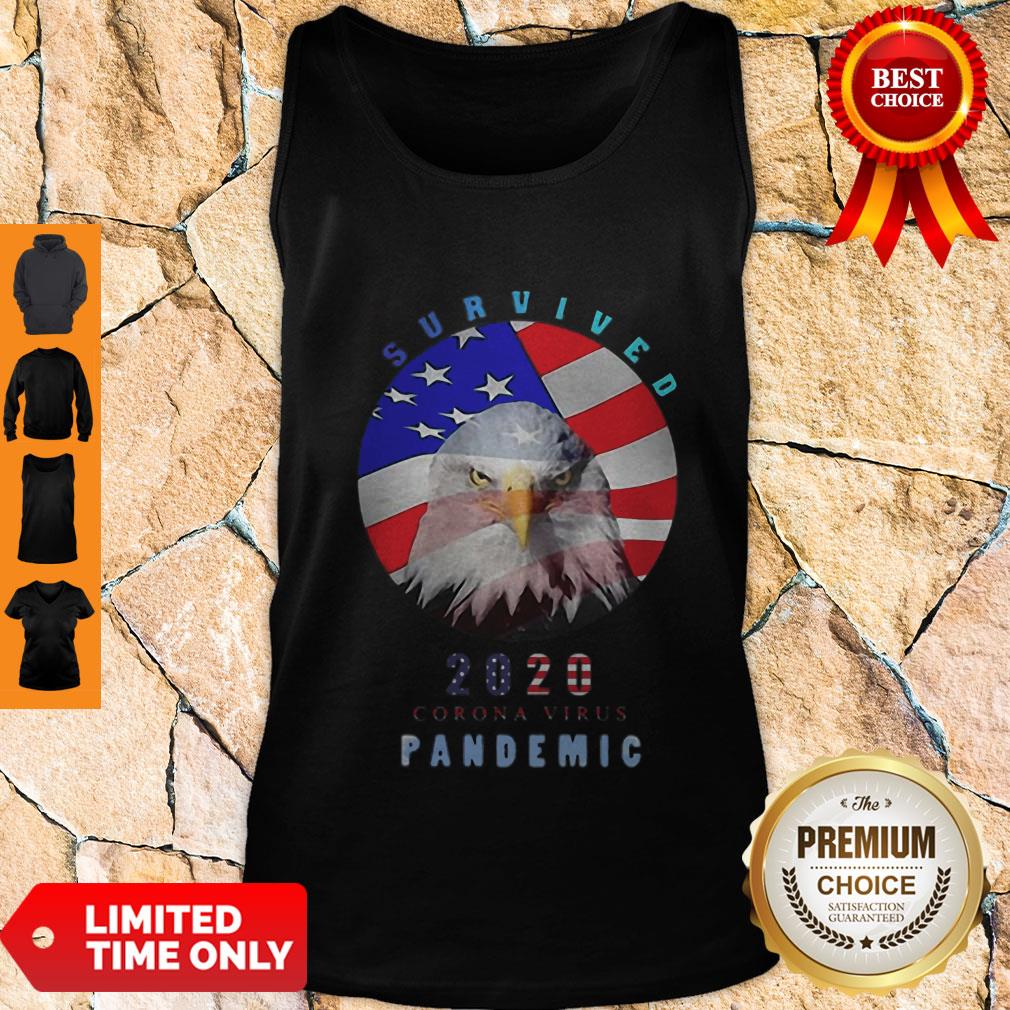 Top Eagle American Flag Survived 2020 Corona Virus Pandemic Shirt - Image 4