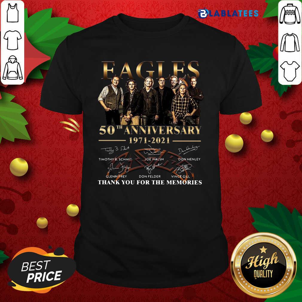Top Eagles 50th Anniversary Thank You For The Memories Signatures Shirt