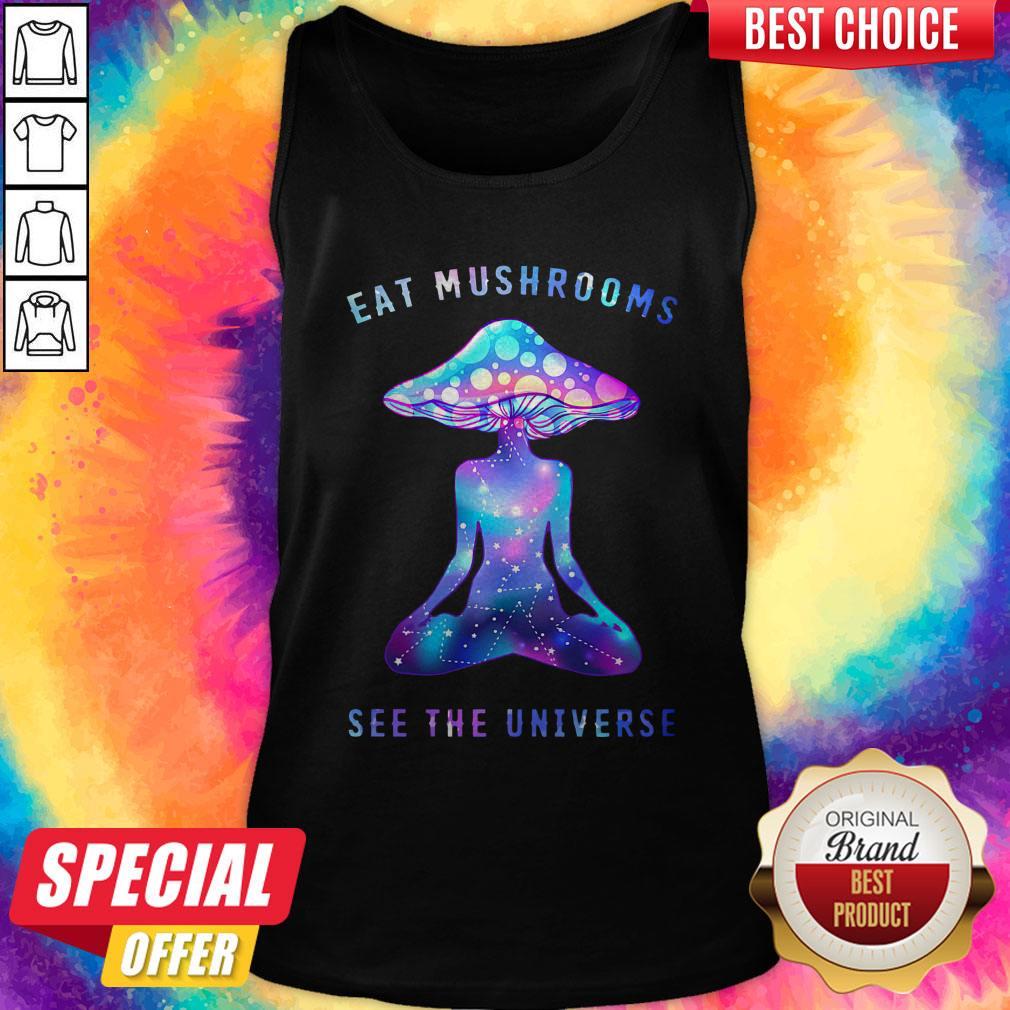 Top Eat Mushrooms See The Universe Yoga Shirt - Image 3