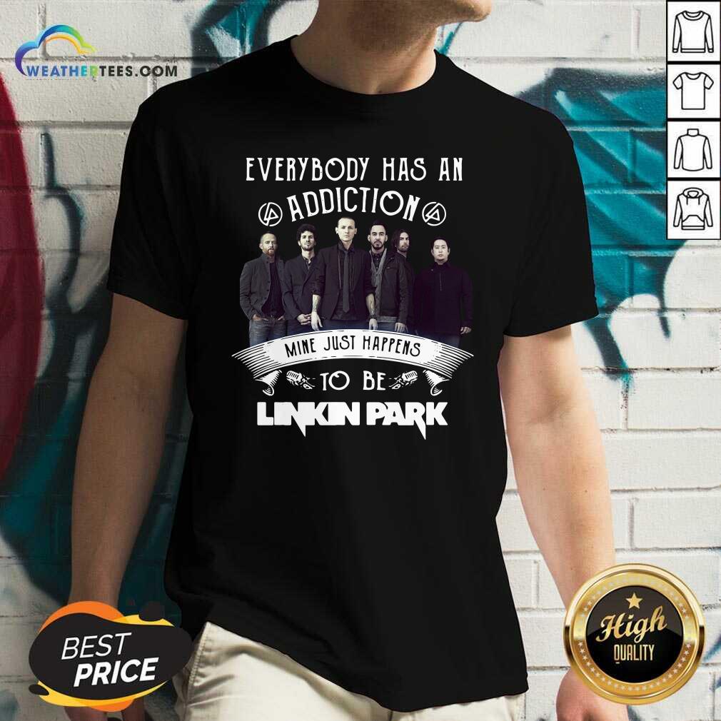 Top Everybody Has An Addiction Mine Just Happens To Be Linkin Park Shirt - Image 3