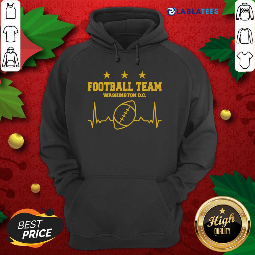Top Football Team Washington D.C. Heartbeat Shirt - Image 2