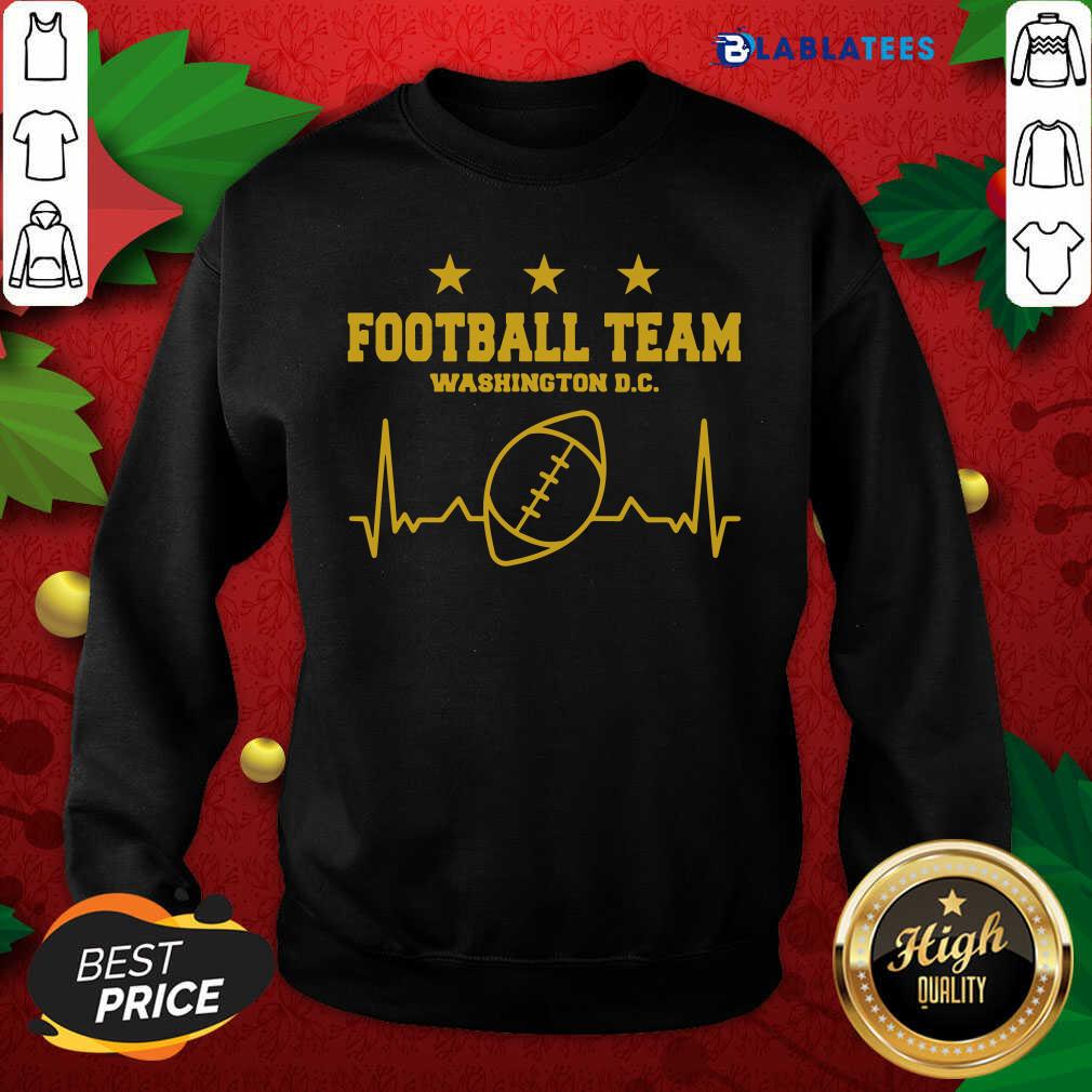 Top Football Team Washington D.C. Heartbeat Shirt - Image 5