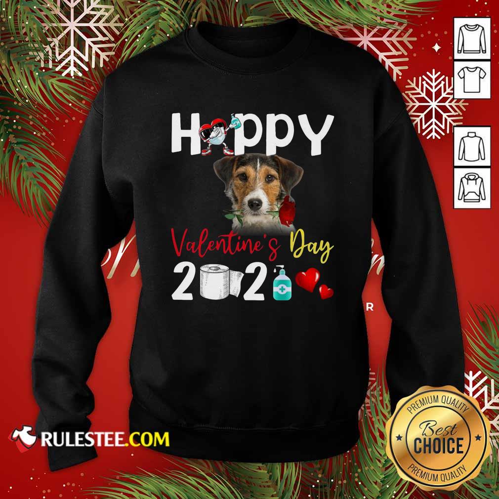 Top Fox Terrier Happy Valentines Day With Toilet Paper 2021 Shirt - Image 5