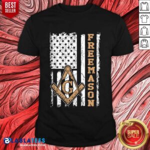 Top Freemason American Flag Shirt